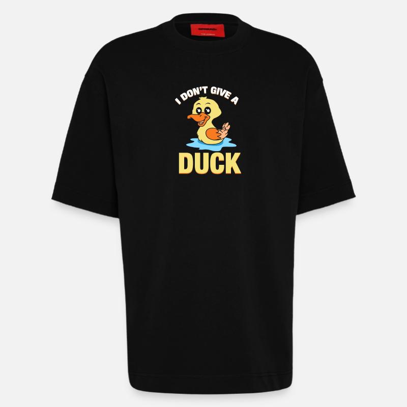 Funny Duck - Heavyweight Oversized Organic T-skjorte produsert i EU - SOLID BLACK
