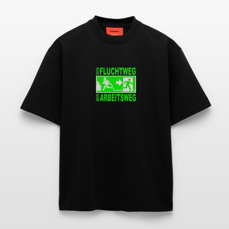 Escape Fire Department Feu d'urgence Exit Fire Gift T-shirt bio épais oversize fabriqué en UE