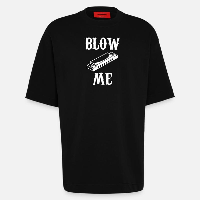 harmonica - harmonica player - harmonica - Heavyweight T-Shirt - made by SPREAD - SOLID BLACK