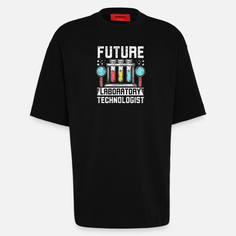 Future laboratory technologist - Heavyweight T-Shirt - made by SPREAD  - SOLID BLACK