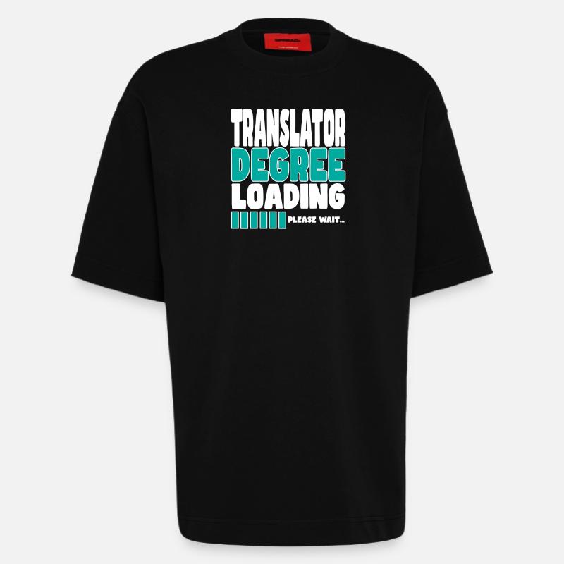Translator invites training - Heavyweight T-Shirt - made by SPREAD  - SOLID BLACK