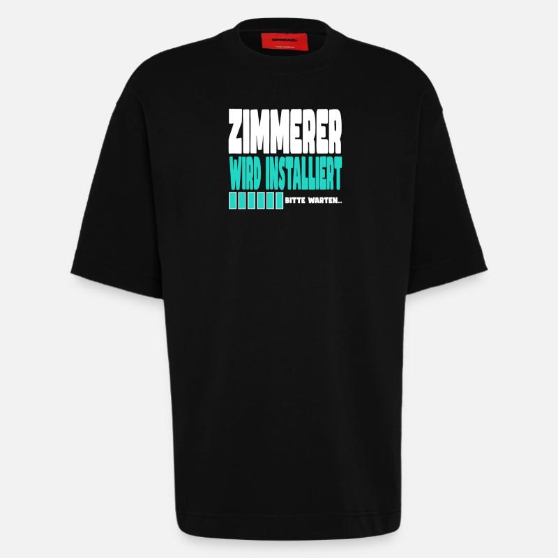 Zimmerer wird installiert - Heavyweight T-Shirt - made by SPREAD  - SOLID BLACK