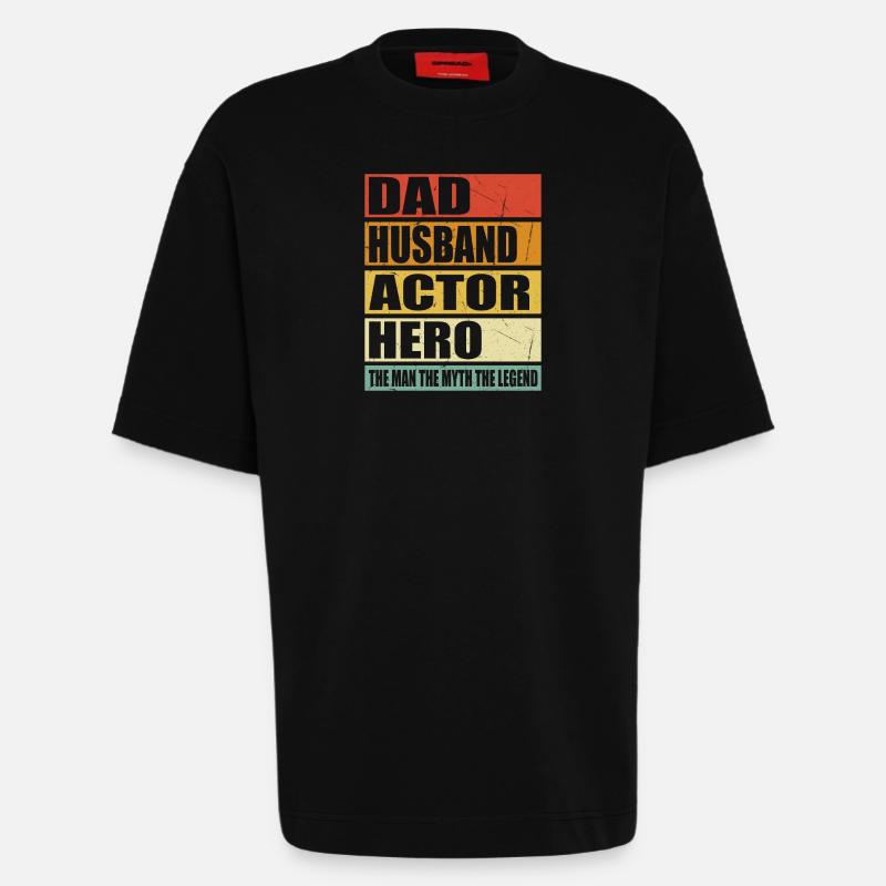 Vater Ehemann Schauspieler Held - Heavyweight T-Shirt - made by SPREAD  - SOLID BLACK