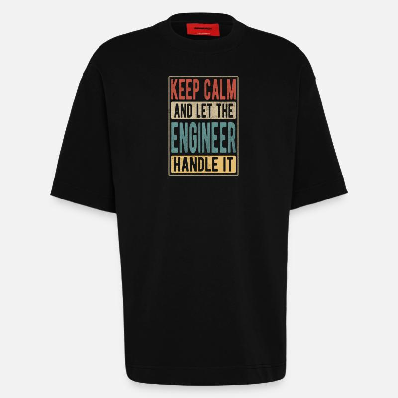 Engineer Retro Gift - Heavyweight T-Shirt - made by SPREAD - SOLID BLACK