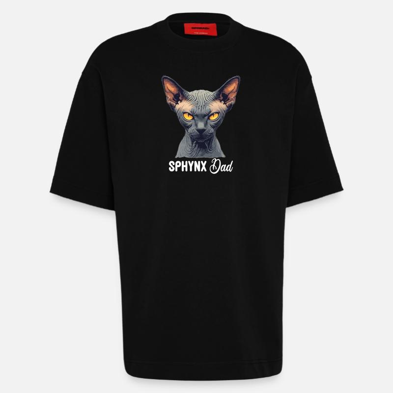 Sphynx Kitten Sphynx Cat - Heavyweight T-Shirt - made by SPREAD  - SOLID BLACK