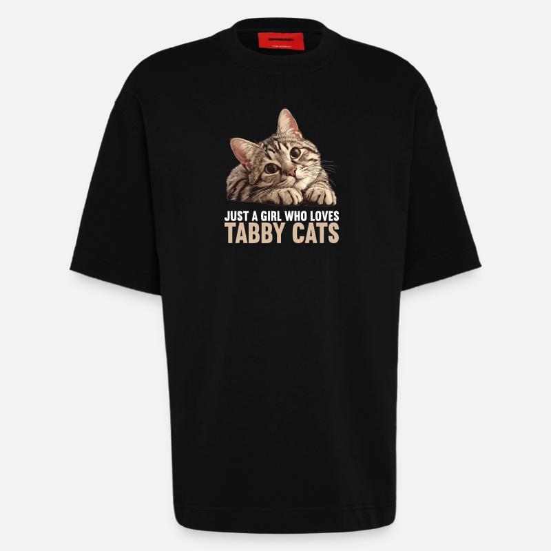 Tabby Kätzchen Tabby Katze - Heavyweight T-Shirt - made by SPREAD - SOLID BLACK
