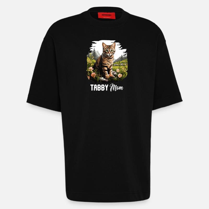Tabby Kätzchen Tabby Katze - Heavyweight T-Shirt - made by SPREAD - SOLID BLACK