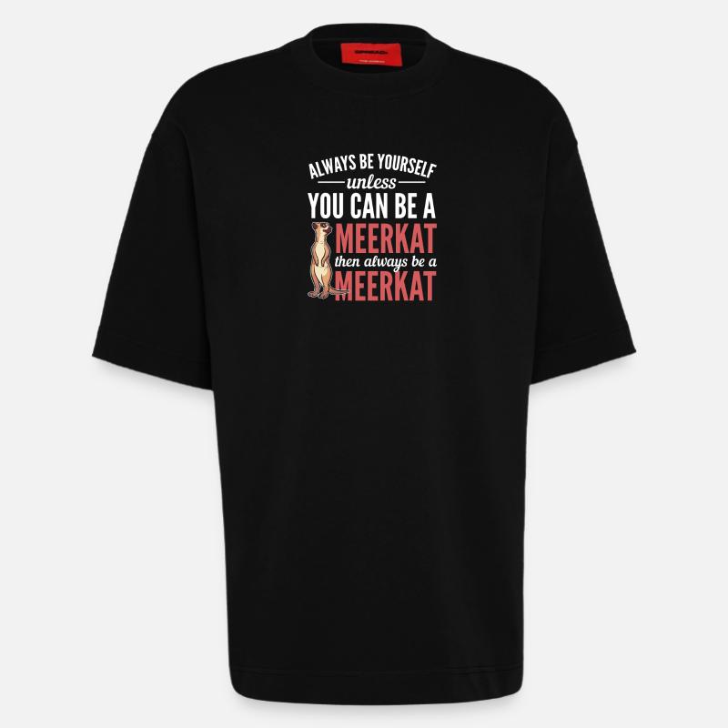 Erdmännchen - Heavyweight T-Shirt - made by SPREAD  - SOLID BLACK
