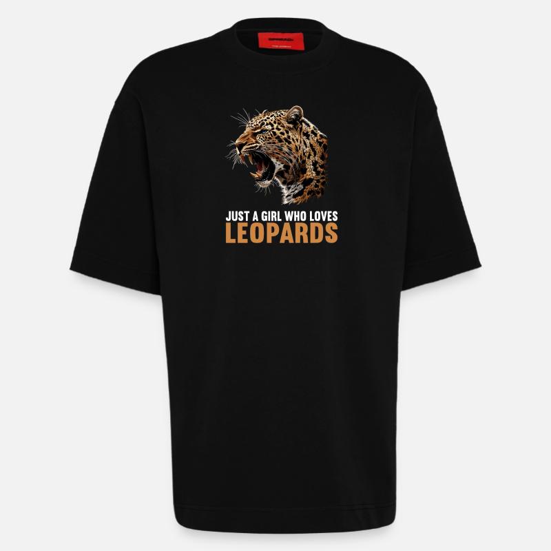 Léopard léopard - T-shirt bio épais oversize fabriqué en UE - SOLID BLACK
