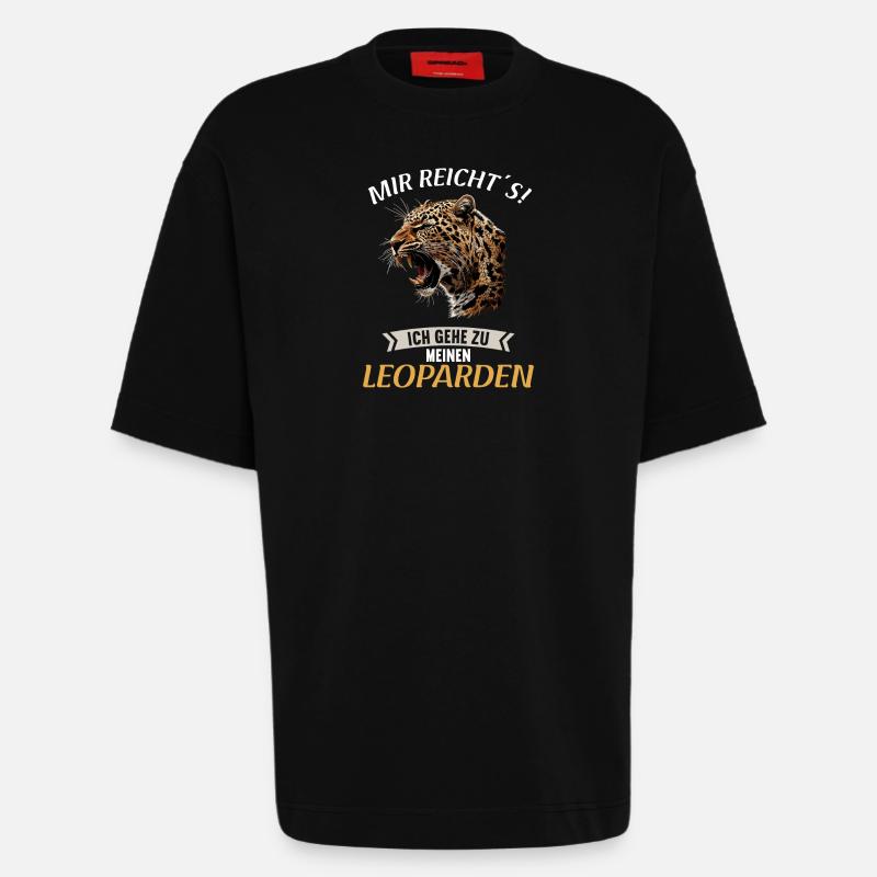 Léopard léopard - T-shirt bio épais oversize fabriqué en UE - SOLID BLACK