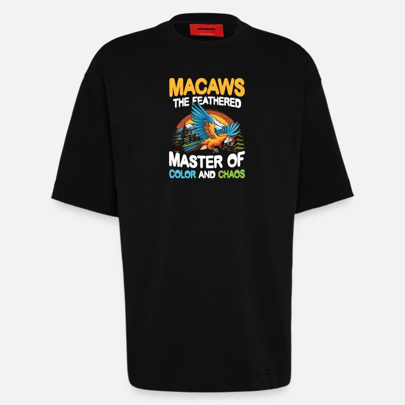 Macaws The Feathered Masters - Heavyweight T-Shirt - made by SPREAD - SOLID BLACK