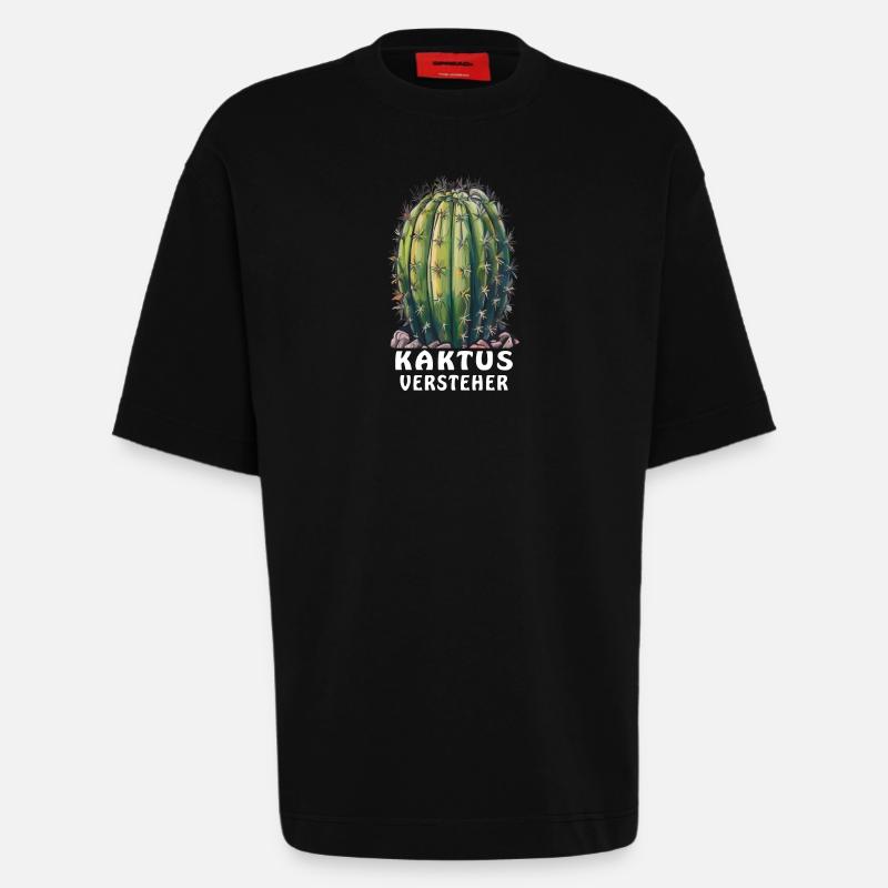 COMPRÉHENSEUR DE CACTUS - T-shirt bio épais oversize fabriqué en UE - SOLID BLACK