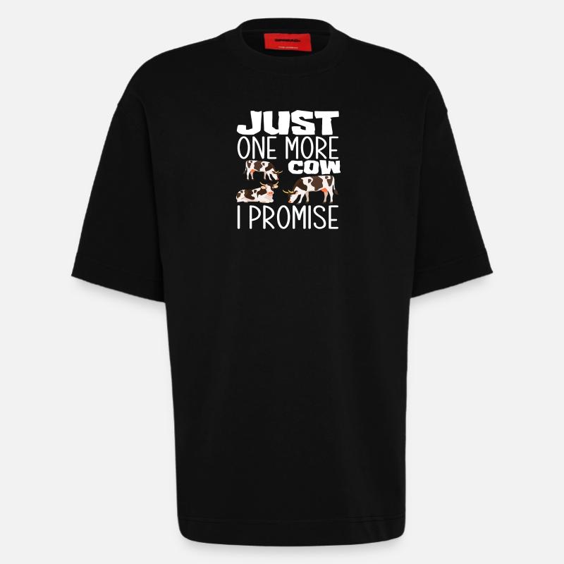 Nur Noch Eine Kuh Versprochen - Heavyweight T-Shirt - made by SPREAD - SOLID BLACK