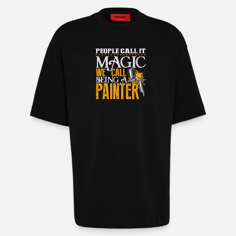 Painter Being A Painter - Heavyweight T-Shirt - made by SPREAD  - SOLID BLACK