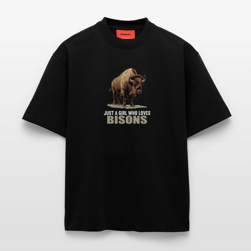 Bisons Bison T-shirt bio épais oversize fabriqué en UE
