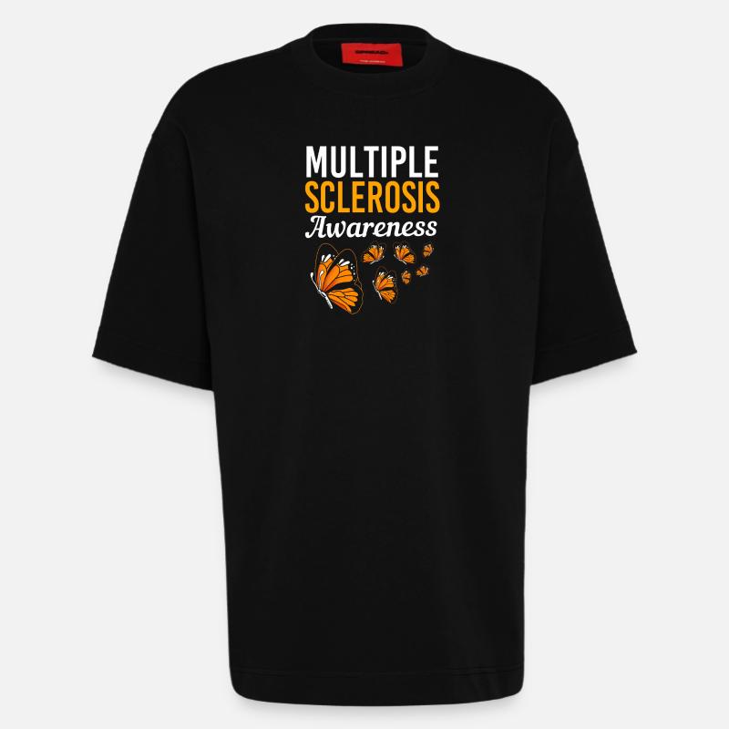 Multiple Sklerose MS - Heavyweight T-Shirt - made by SPREAD  - SOLID BLACK