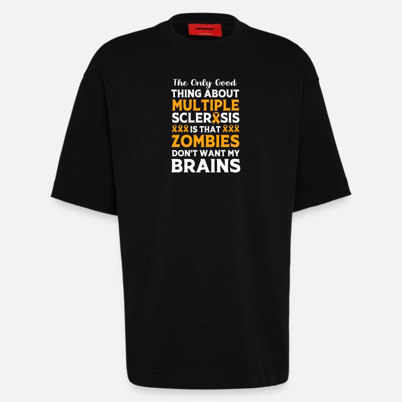 Multiple Sclerosis MS - Heavyweight T-Shirt - made by SPREAD - SOLID BLACK
