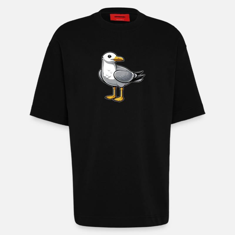 Möwe - Heavyweight T-Shirt - made by SPREAD - SOLID BLACK