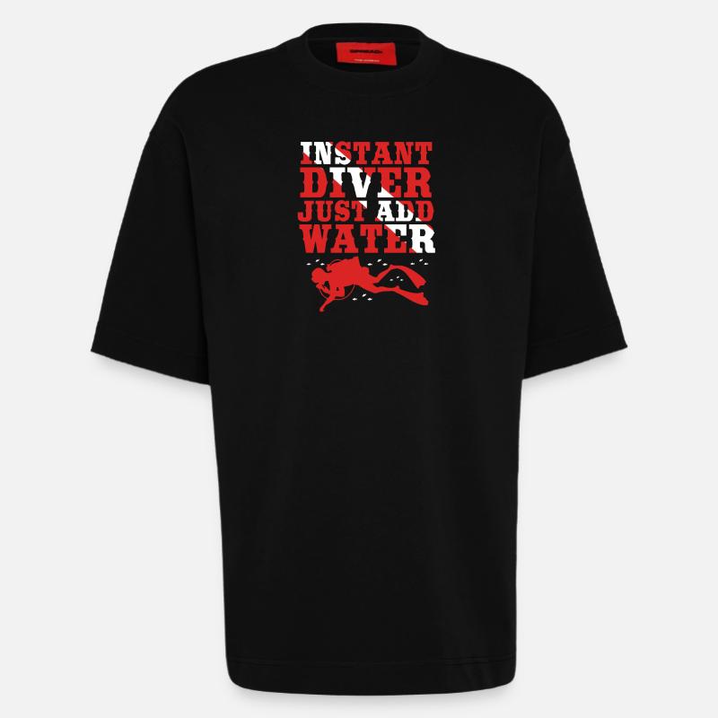 Tauchen - Heavyweight T-Shirt - made by SPREAD - SOLID BLACK