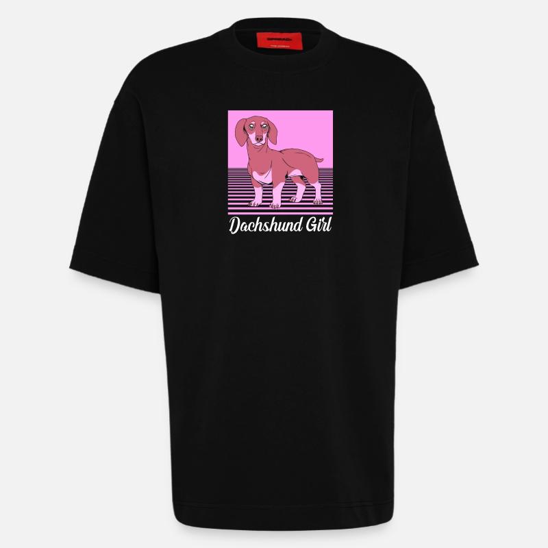 Dackel - Heavyweight T-Shirt - made by SPREAD - SOLID BLACK