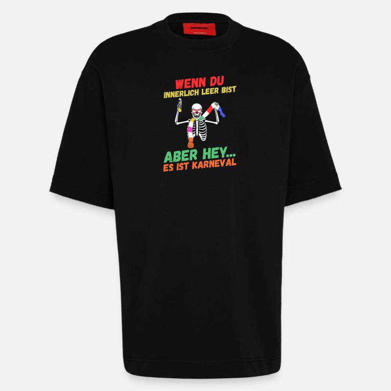 Costume de carnaval Carnaval - T-shirt bio épais oversize fabriqué en UE - SOLID BLACK