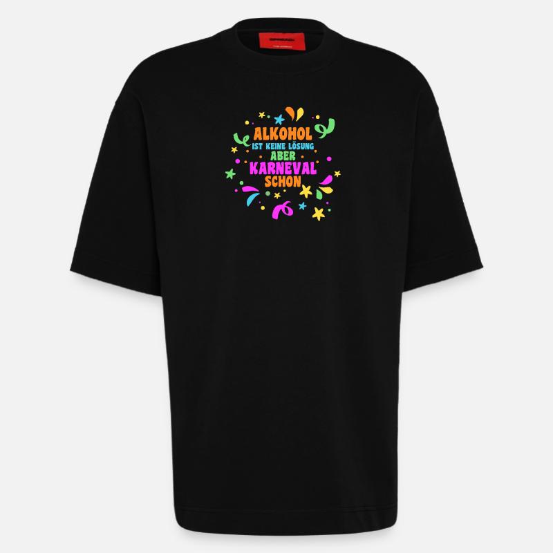 Costume de carnaval Carnaval - T-shirt bio épais oversize fabriqué en UE - SOLID BLACK