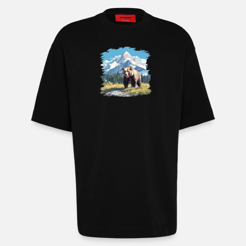 Ours Kodiak Ours Kodiak - T-shirt bio épais oversize fabriqué en UE - SOLID BLACK