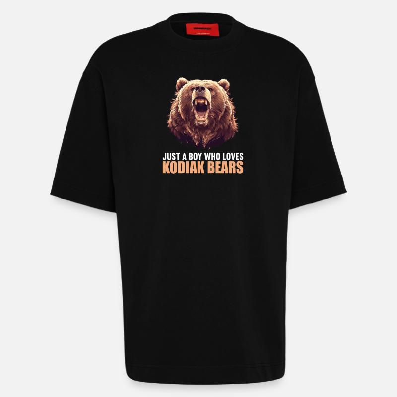 Kodiak Bear Kodiak Bear - Heavyweight T-Shirt - made by SPREAD - SOLID BLACK