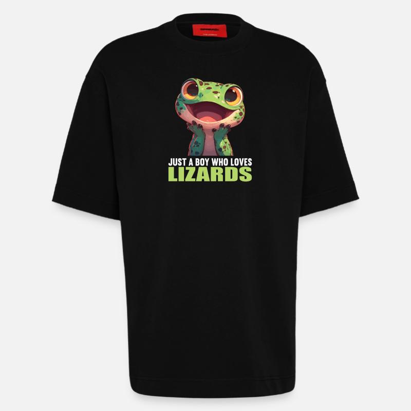 Eidechsen Eidechse - Heavyweight T-Shirt - made by SPREAD  - SOLID BLACK