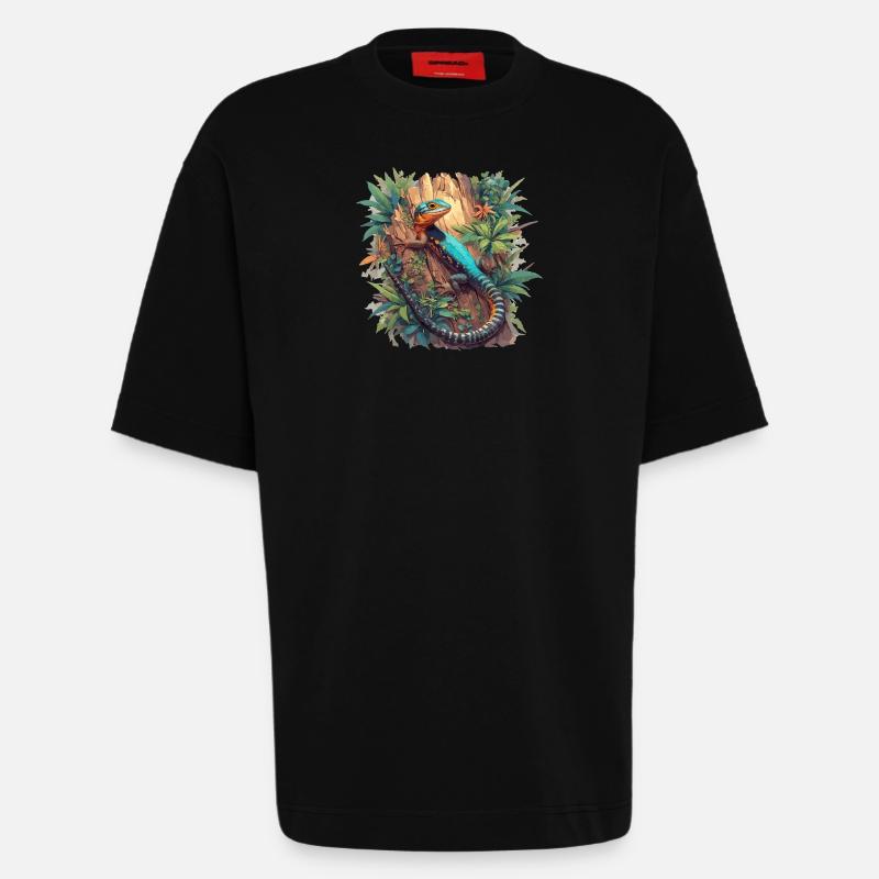 Eidechsen Eidechse - Heavyweight T-Shirt - made by SPREAD  - SOLID BLACK