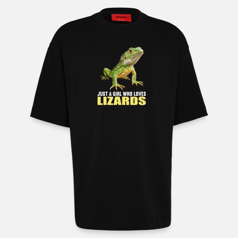 Eidechsen Eidechse - Heavyweight T-Shirt - made by SPREAD  - SOLID BLACK