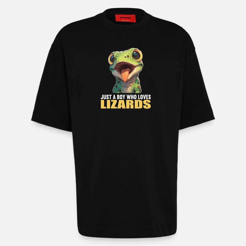 Eidechsen Eidechse - Heavyweight T-Shirt - made by SPREAD  - SOLID BLACK