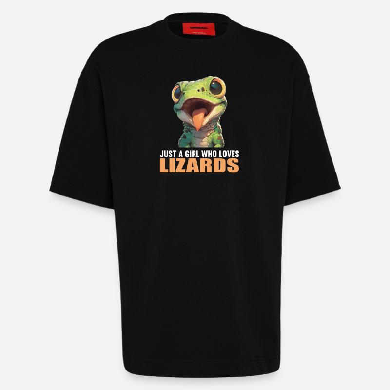 Eidechsen Eidechse - Heavyweight T-Shirt - made by SPREAD  - SOLID BLACK