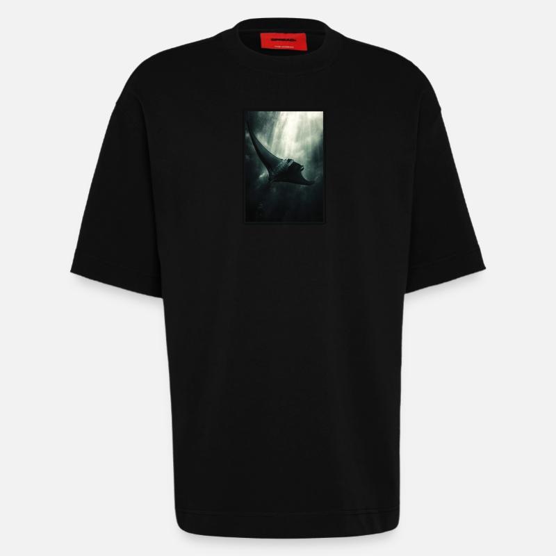 Manta Rays Manta Rays - Heavyweight T-Shirt - made by SPREAD - SOLID BLACK