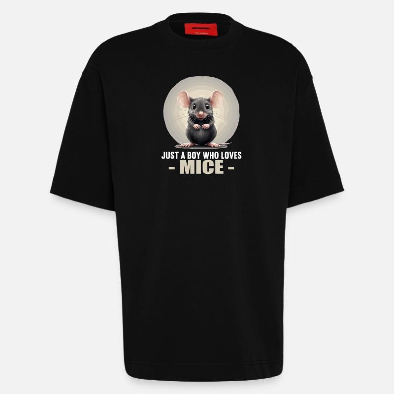 Mäuse Maus - Heavyweight T-Shirt - made by SPREAD  - SOLID BLACK
