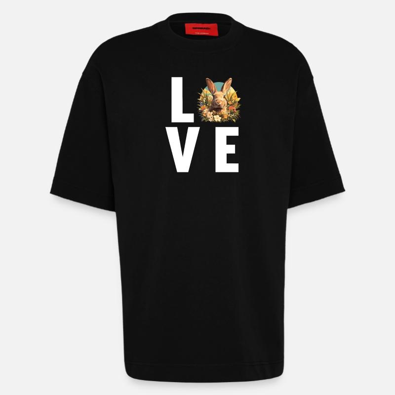 Bunny Bunny - Heavyweight T-Shirt - made by SPREAD  - SOLID BLACK
