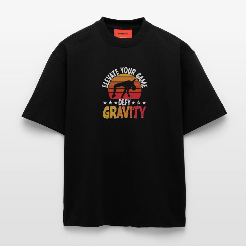 Hochsprung Elevate Your Game Defy Gravity Heavyweight T-Shirt - made by SPREAD 
