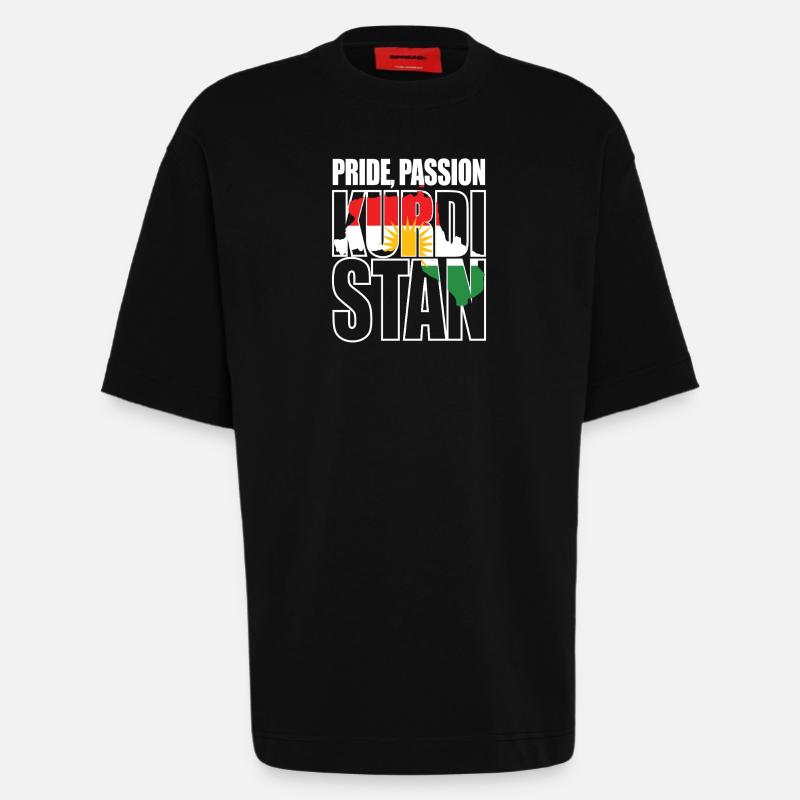 Pride Passion Kurdistan Kurde Kurden - Heavyweight T-Shirt - made by SPREAD  - SOLID BLACK