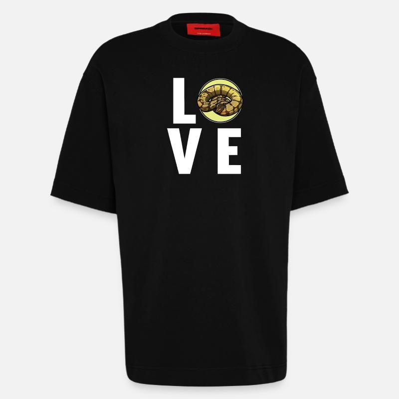 Ball Python Königspythons Königspython - Heavyweight T-Shirt - made by SPREAD  - SOLID BLACK