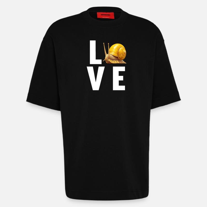 Escargots Escargot - T-shirt bio épais oversize fabriqué en UE - SOLID BLACK
