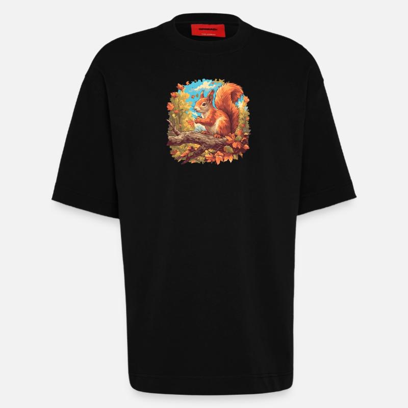 Eichhörnchen - Heavyweight T-Shirt - made by SPREAD  - SOLID BLACK