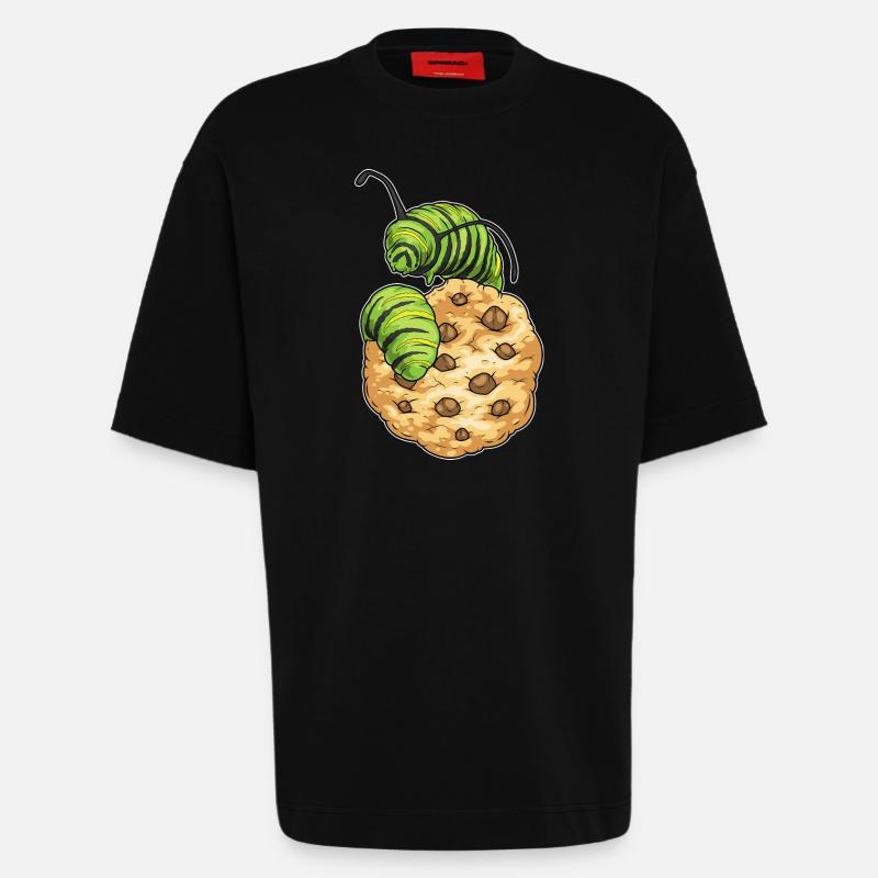 Raupe Cookie - Heavyweight T-Shirt - made by SPREAD - SOLID BLACK