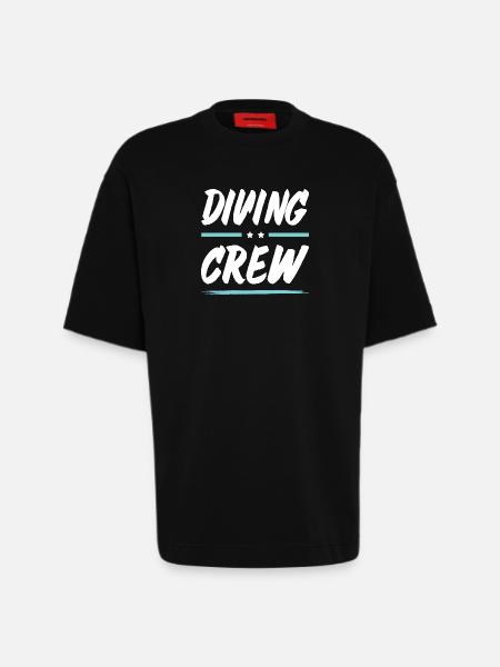 Diving Crew - Heavyweight T-Shirt - made by SPREAD  - SOLID BLACK