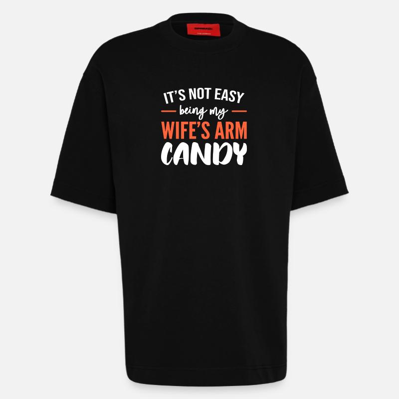 Arm Candy Ehemann - Heavyweight T-Shirt - made by SPREAD  - SOLID BLACK