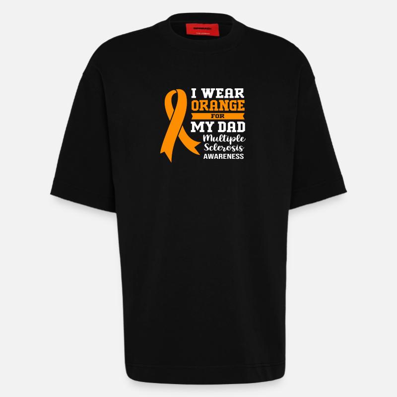 Multiple Sclerosis MS - Heavyweight T-Shirt - made by SPREAD  - SOLID BLACK