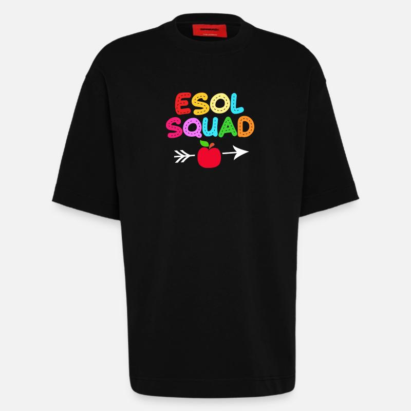 Engelsklærer Engelsklærer - Heavyweight oversized organic T-shirt made in EU - SOLID BLACK