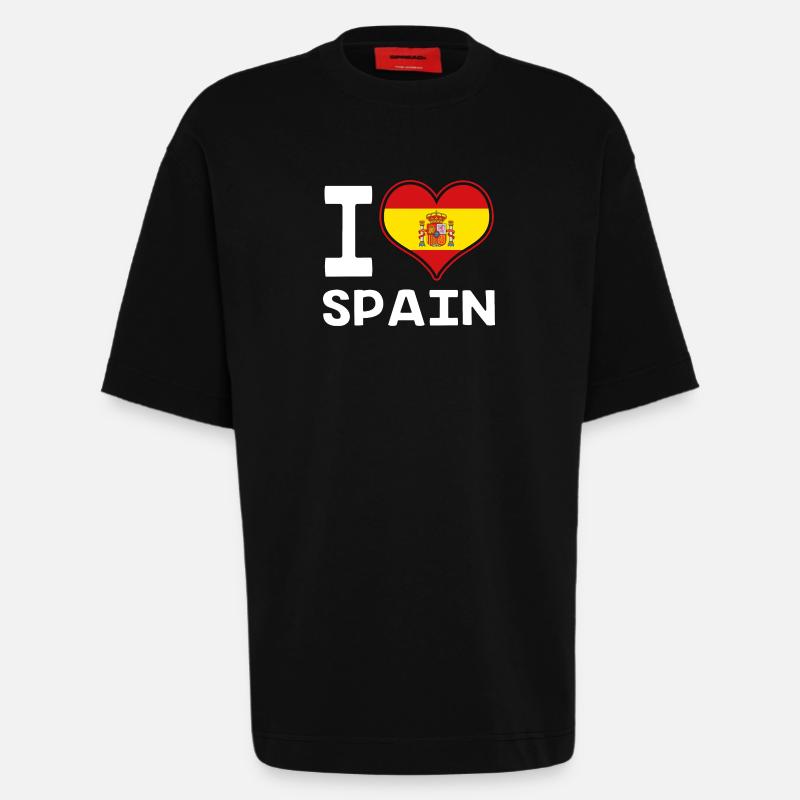 Spanien Spanisch - Heavyweight T-Shirt - made by SPREAD  - SOLID BLACK