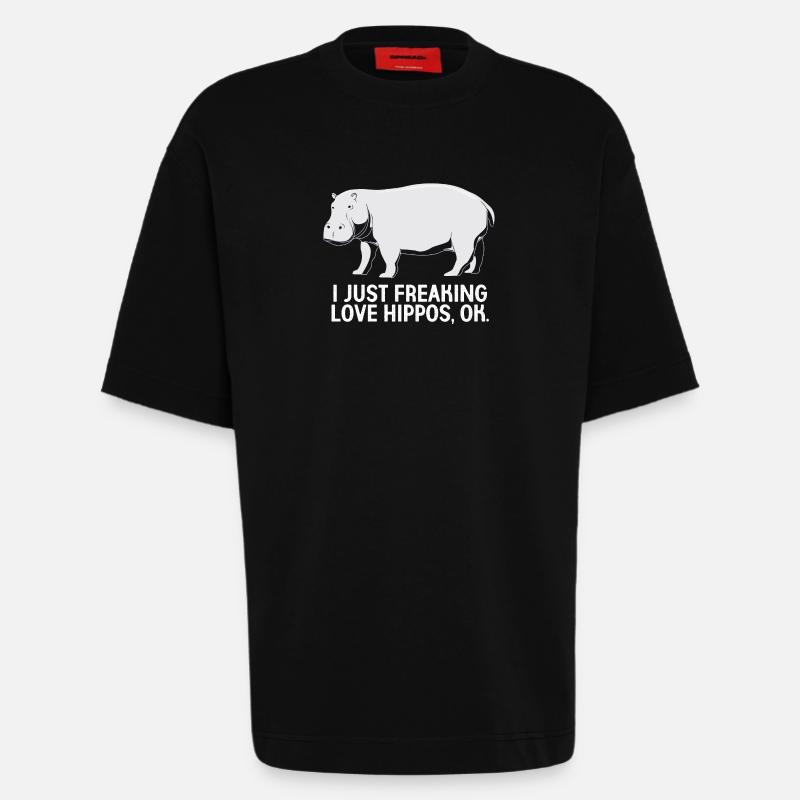 Nilpferd - Heavyweight T-Shirt - made by SPREAD  - SOLID BLACK