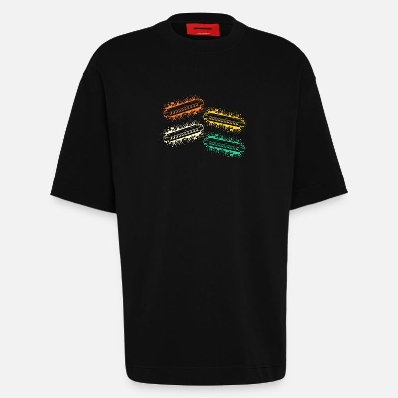 Harmonica Harmonica - Heavyweight T-Shirt - made by SPREAD  - SOLID BLACK