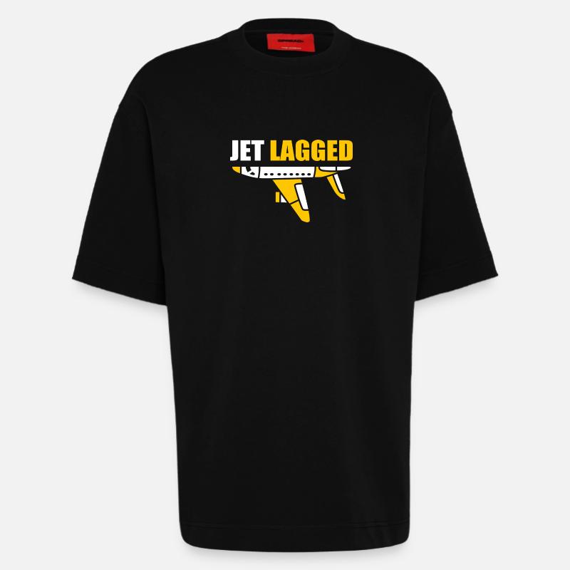 Pilot Flugzeug - Heavyweight T-Shirt - made by SPREAD  - SOLID BLACK